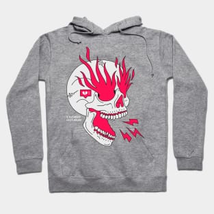 Skull Flames Girl Classic Tattoo Hoodie